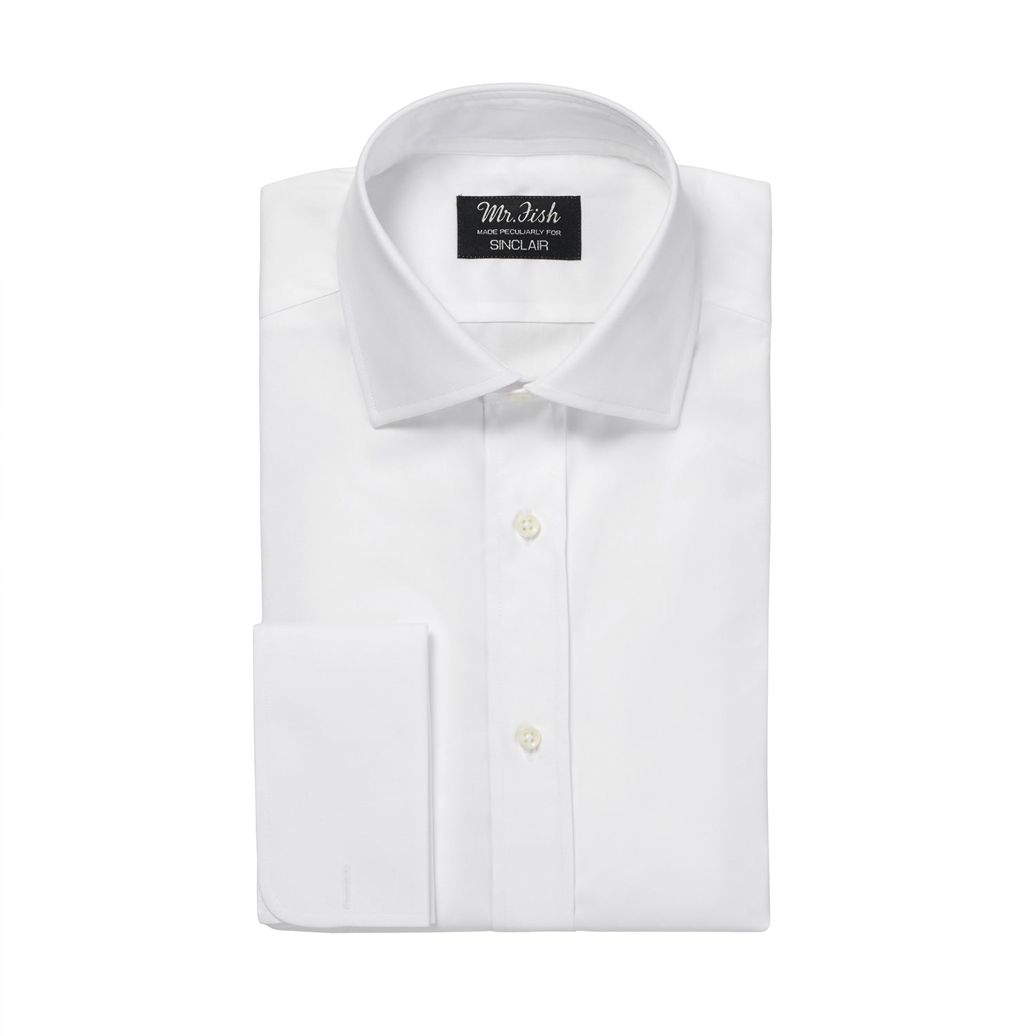 Mr Fish X Sinclair | Double Cuff Shirt in White – Mason & Sons US